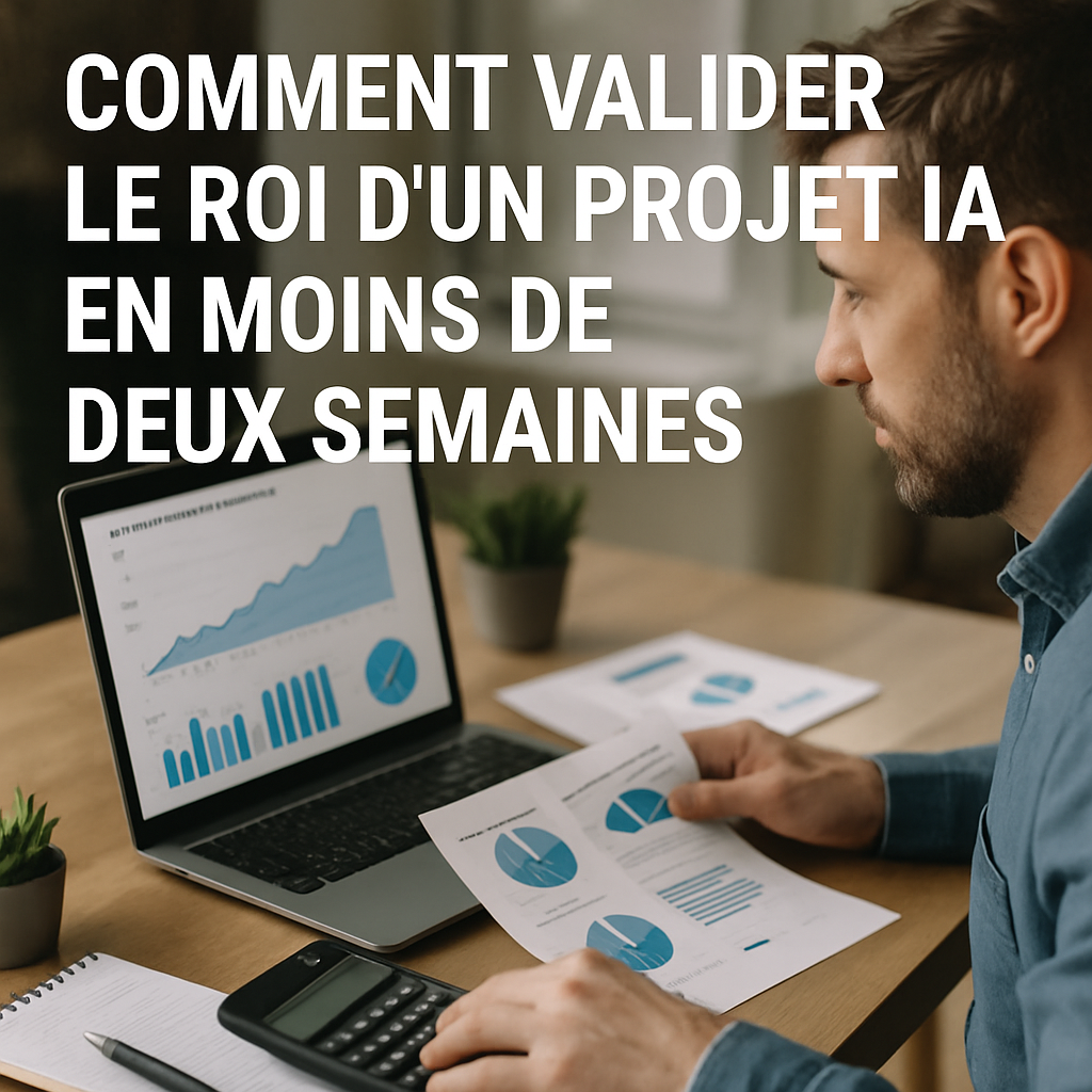 photographic Un visuel qui reprsente ce qui suit  Comment valider le ROI dun projet IA en moins de deux semaines