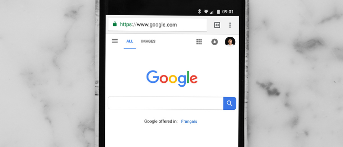 Capture d'écran de Google