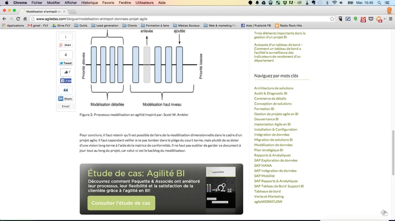 Exemple de CTA au bas d'un blogue