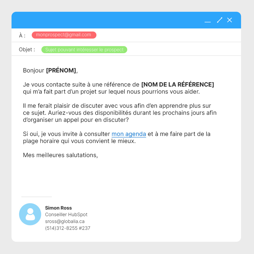 Deuxième courriel