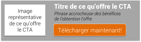 Modèle classique d'un CTA en B2B