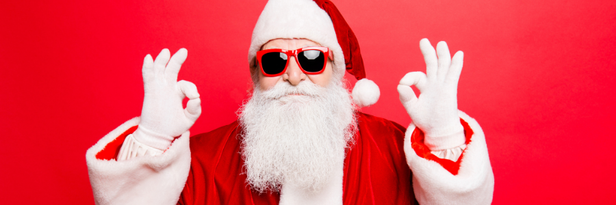 Père-Noël prêt pour le temps des fêtes