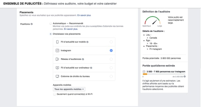 Gestionnaire de publicités Facebook