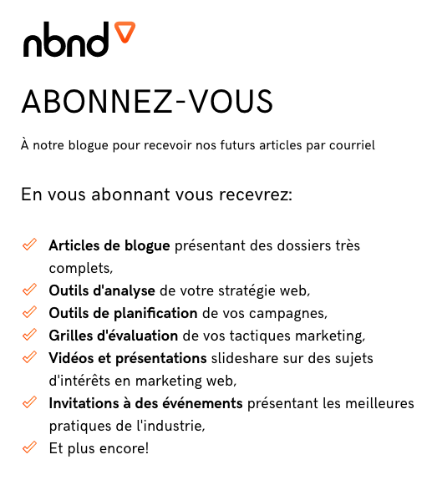 Abonnement à un blogue