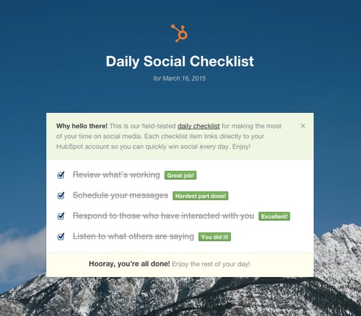 Checklist médias sociaux