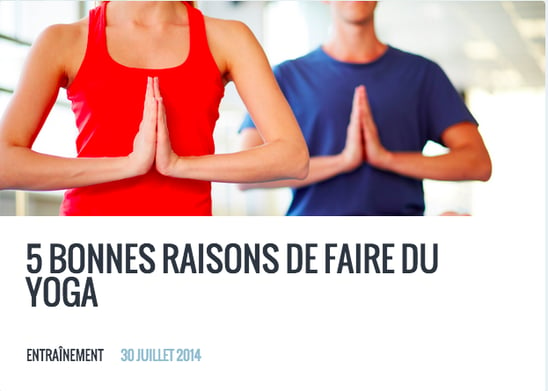 raisons pour faire du yoga