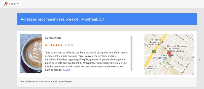 Exemple Google+ Local