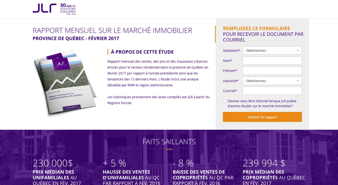 Landing page JLR